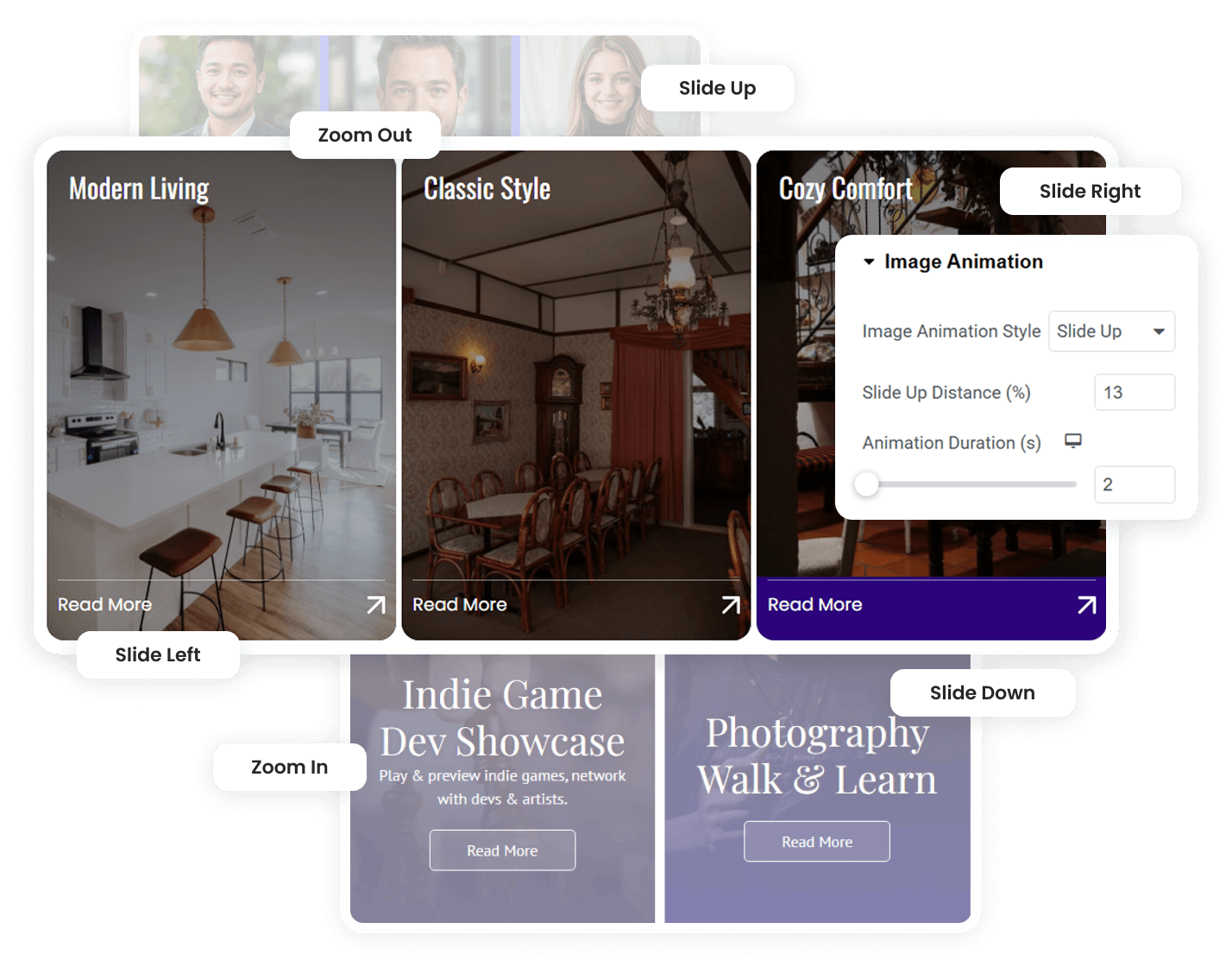 Interactive Image Animations with Full Control