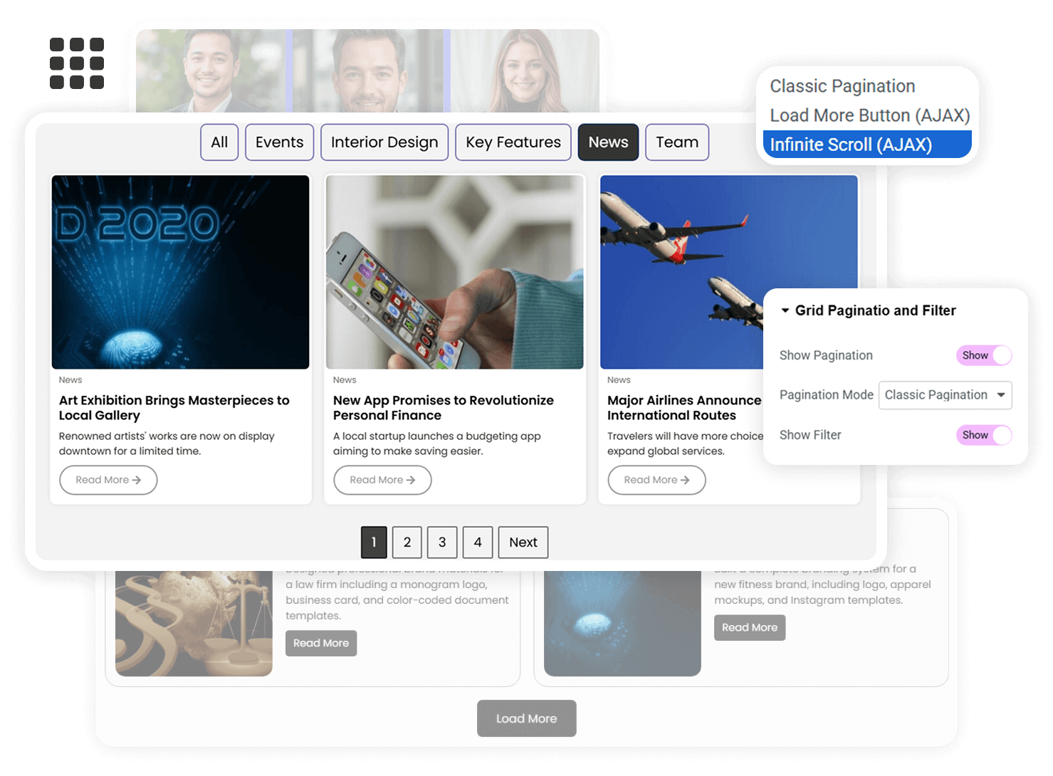 Advanced AJAX Pagination and Category Filter Controls