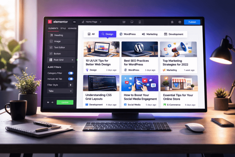 AJAX Filterable Elementor Post Grid