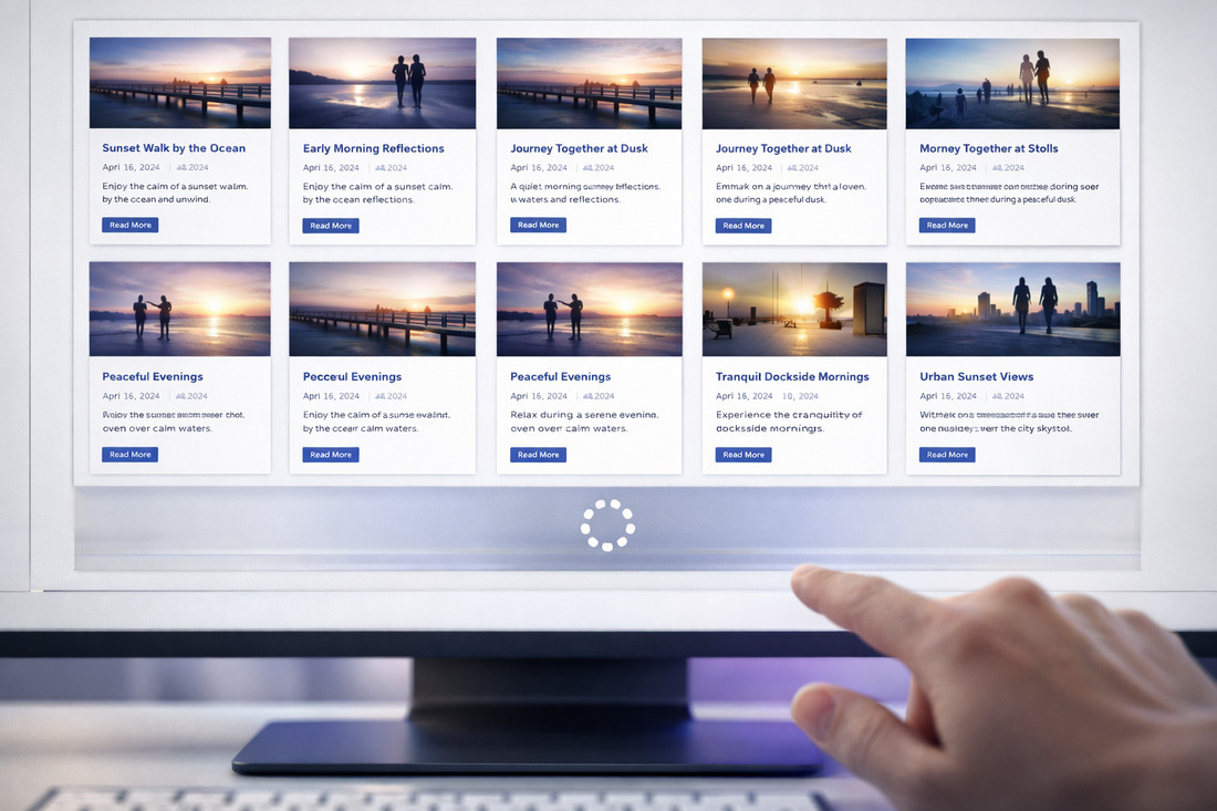 Infinite scroll Elementor post grid layout